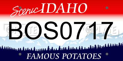 BOS0717 Idaho License Plate