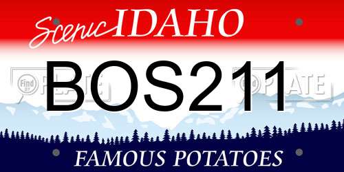 BOS211 Idaho License Plate