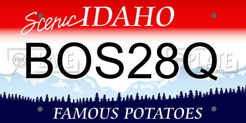 BOS28Q Idaho License Plate