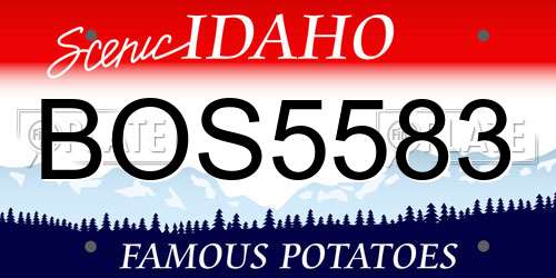 BOS5583 Idaho License Plate