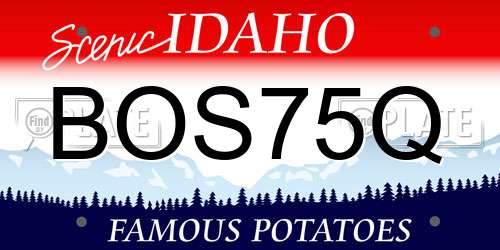 BOS75Q Idaho License Plate