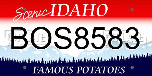 BOS8583 Idaho License Plate