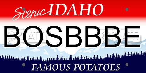 BOSBBBE Idaho License Plate