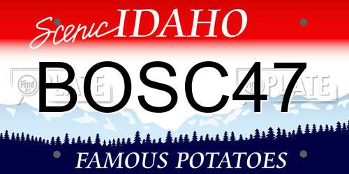 BOSC47 Idaho License Plate
