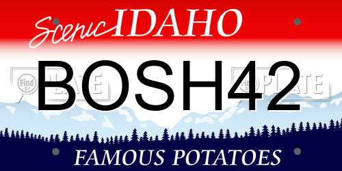 BOSH42 Idaho License Plate