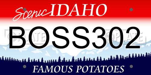 BOSS302 Idaho License Plate
