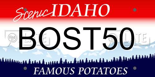 BOST50 Idaho License Plate