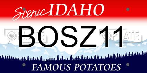BOSZ11 Idaho License Plate