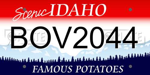 BOV2044 Idaho License Plate