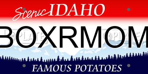 BOXRMOM Idaho License Plate