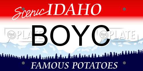 BOYC Idaho License Plate