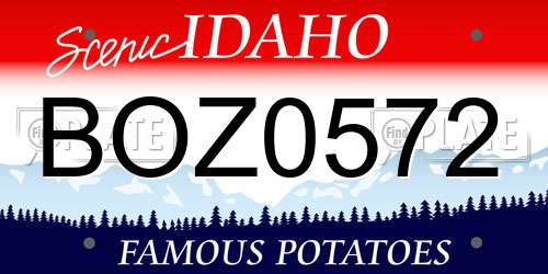 BOZ0572 Idaho License Plate