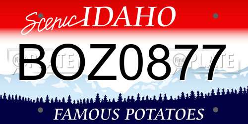 BOZ0877 Idaho License Plate