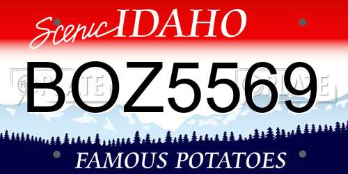 BOZ5569 Idaho License Plate