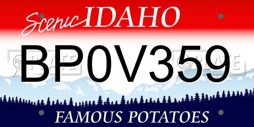 BP0V359 Idaho License Plate