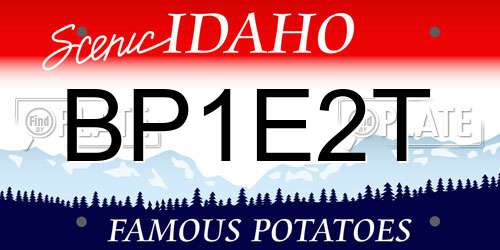 BP1E2T Idaho License Plate