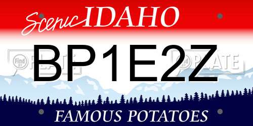 BP1E2Z Idaho License Plate