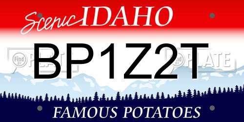 BP1Z2T Idaho License Plate