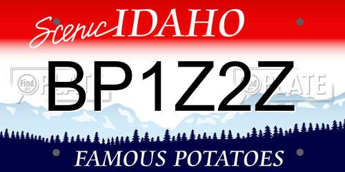 BP1Z2Z Idaho License Plate