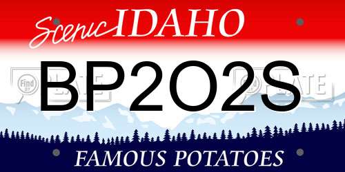 BP2O2S Idaho License Plate