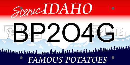 BP2O4G Idaho License Plate