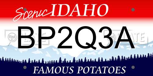 BP2Q3A Idaho License Plate