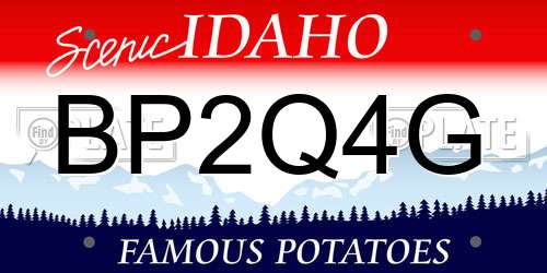 BP2Q4G Idaho License Plate