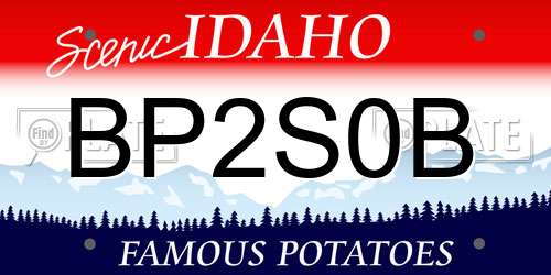 BP2S0B Idaho License Plate