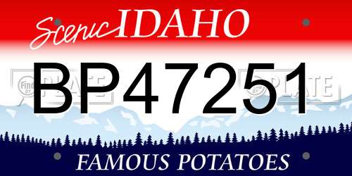 BP47251 Idaho License Plate