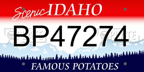 BP47274 Idaho License Plate