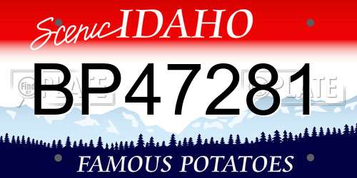 BP47281 Idaho License Plate