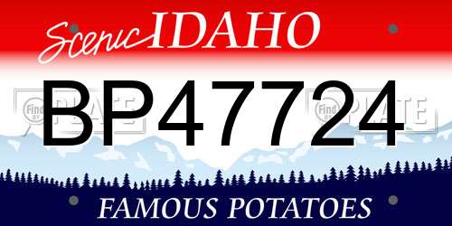 BP47724 Idaho License Plate