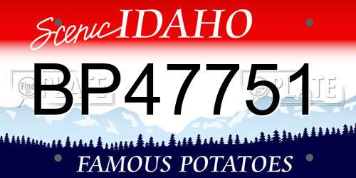 BP47751 Idaho License Plate