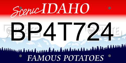 BP4T724 Idaho License Plate