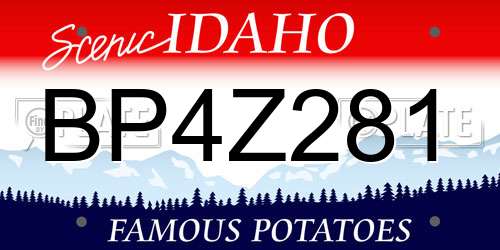 BP4Z281 Idaho License Plate