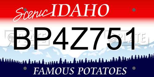 BP4Z751 Idaho License Plate