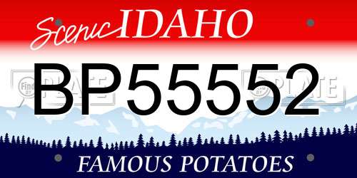 BP55552 Idaho License Plate