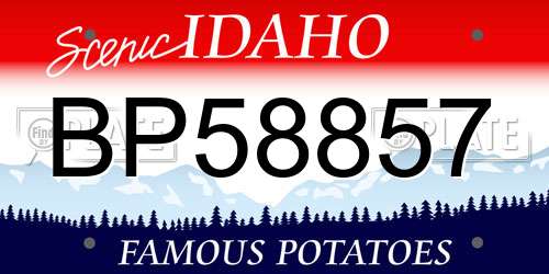BP58857 Idaho License Plate