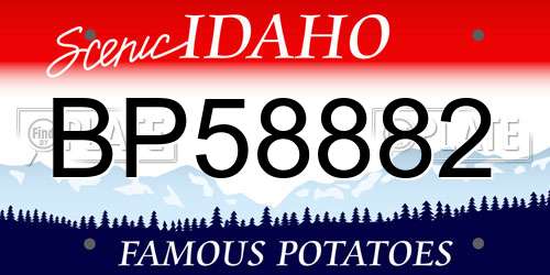 BP58882 Idaho License Plate