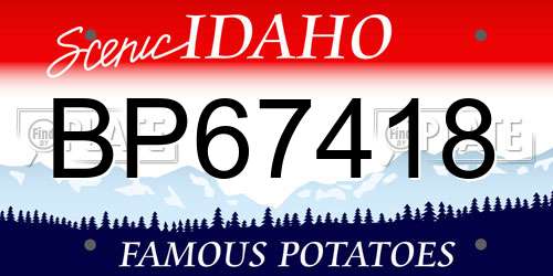 BP67418 Idaho License Plate