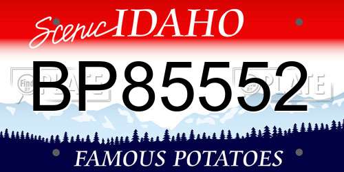 BP85552 Idaho License Plate
