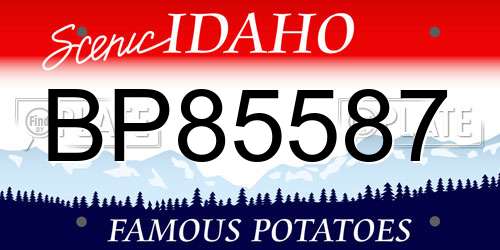 BP85587 Idaho License Plate