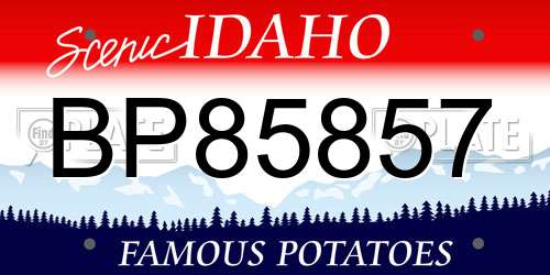 BP85857 Idaho License Plate