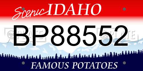 BP88552 Idaho License Plate