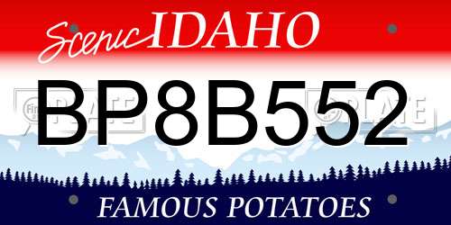 BP8B552 Idaho License Plate