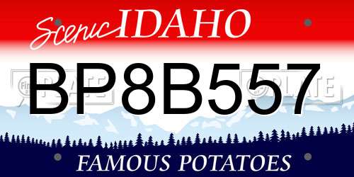 BP8B557 Idaho License Plate