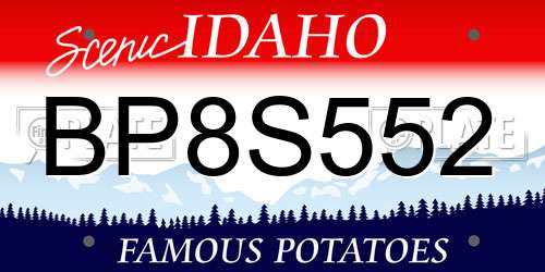 BP8S552 Idaho License Plate