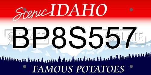 BP8S557 Idaho License Plate