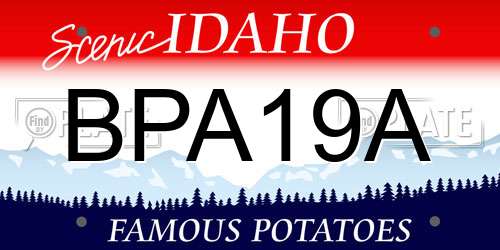 BPA19A Idaho License Plate