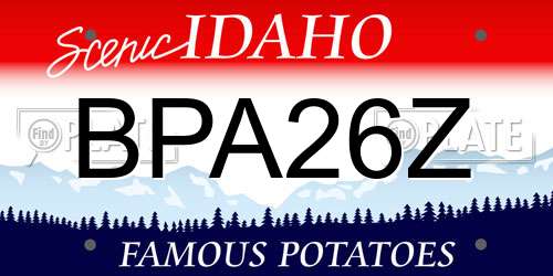 BPA26Z Idaho License Plate